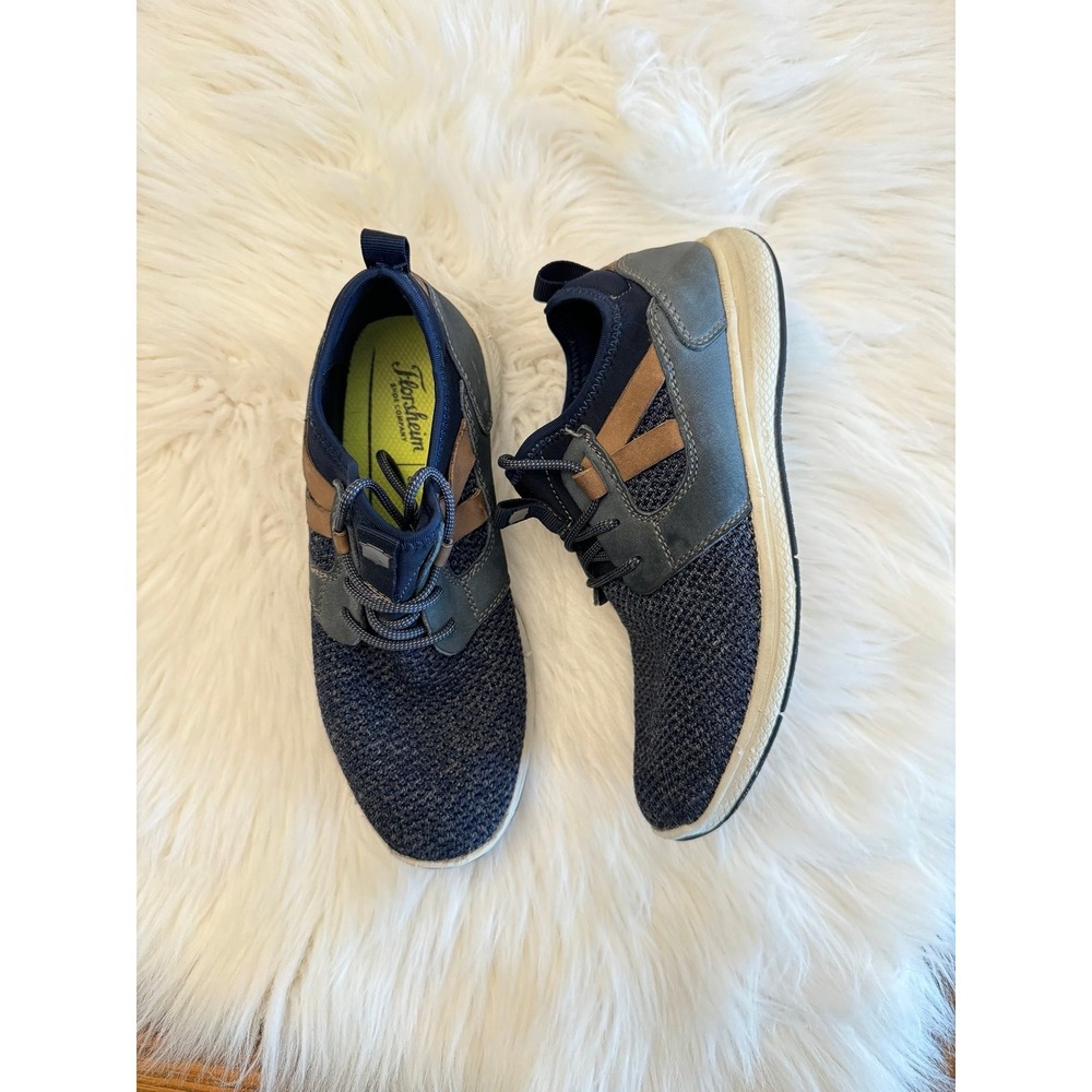 Boys Florsheim Great Lakes Knit Sneaker Size 4.5 Navy Knit Shoes Great Condition
